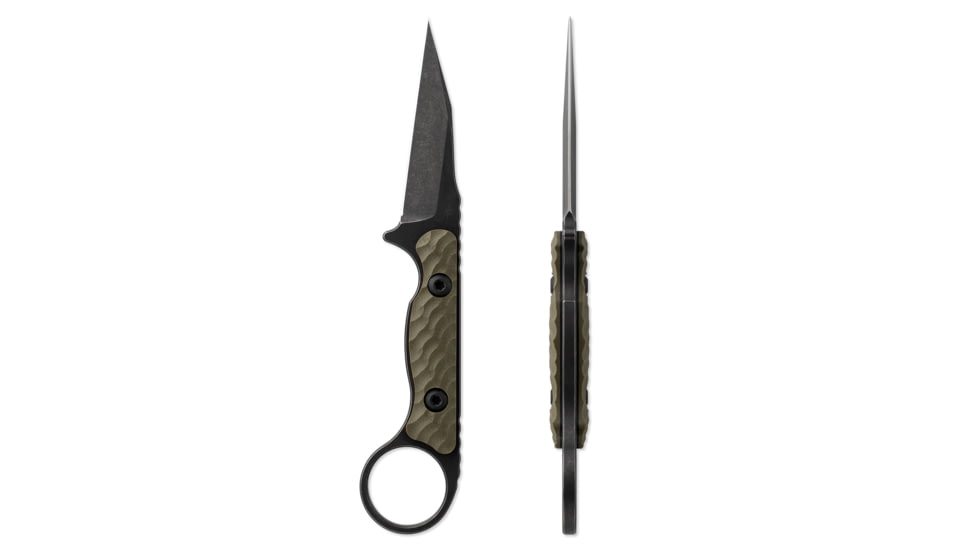 Toor Knives Jank Shank Fixed Blade Knife, 3.0 in, CPM 154 Steel, G10 Handle, Covert Green, Jank Shank-Covert Green
