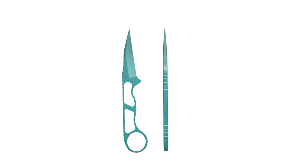 Toor Knives Jank Shank Fixed Blade Knife, 3in, CPM 35VN, Steel Handle, Teal, Jank Shank-Teal