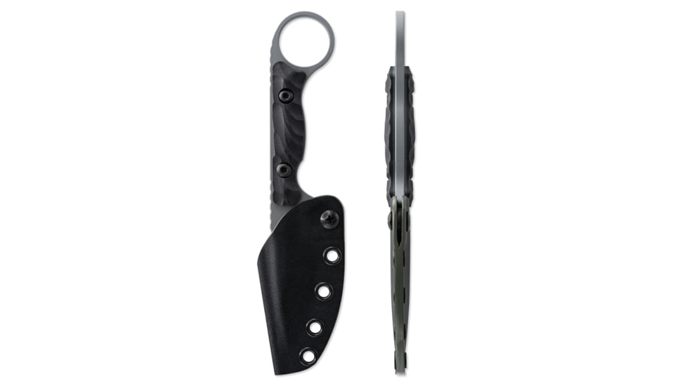 Toor Knives Jank Shank S Fixed Blade Knife, 3in, CPM M4 Steel, G10 Handle, Phantom Grey, Black Hydro Static, Jnk Shnk S - Phntm Gr