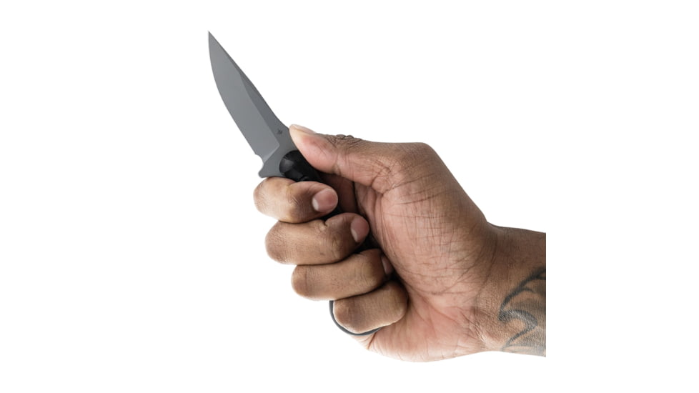 Toor Knives Jank Shank S Fixed Blade Knife, 3in, CPM M4 Steel, G10 Handle, Phantom Grey, Black Hydro Static, Jnk Shnk S - Phntm Gr