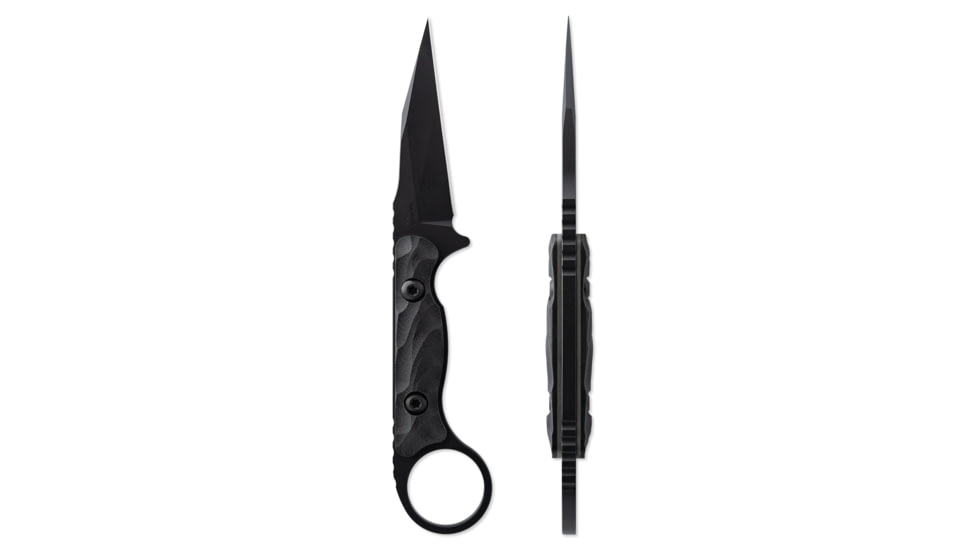 Toor Knives Jank Shank W Fixed Blade Knife, 3in, CPM M4 Steel, G10 Handle, SoCom Black, Black Hydro Static, Jank Shank W - SoCom Black