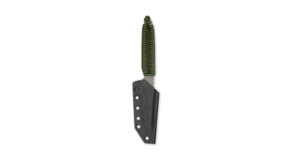 Toor Knives Kingpin Fixed Blade Knife, 4in, CPM 3V Steel, Paracord Handle, Green, Kingpin-Ranger Green