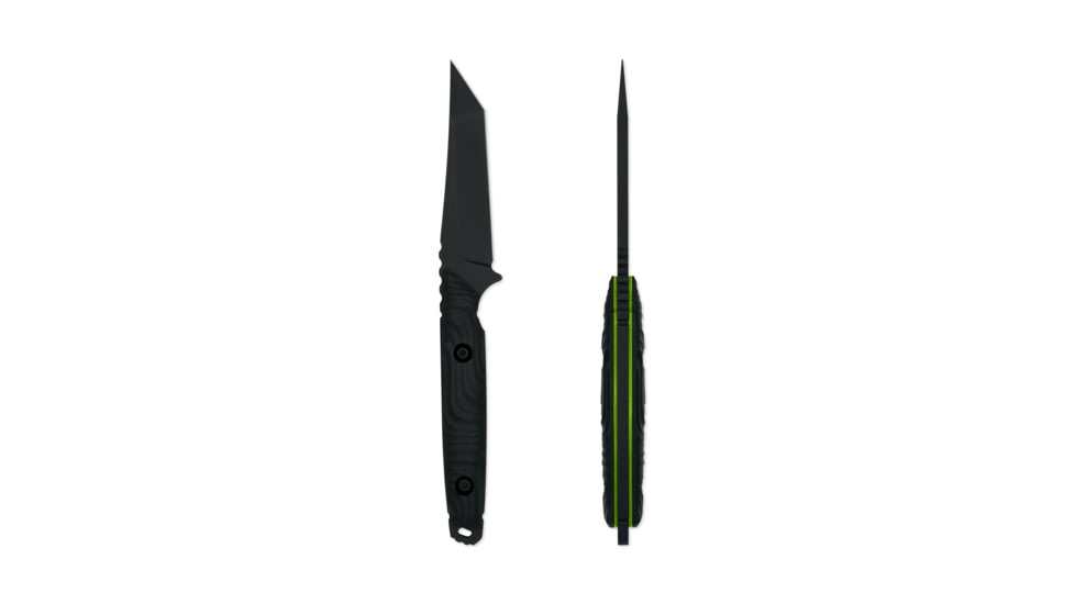 Toor Knives Kingpin Fixed Blade Knives, 4.0in, Steel CPM 3V, G10, Green, G10 Kingpin-Green