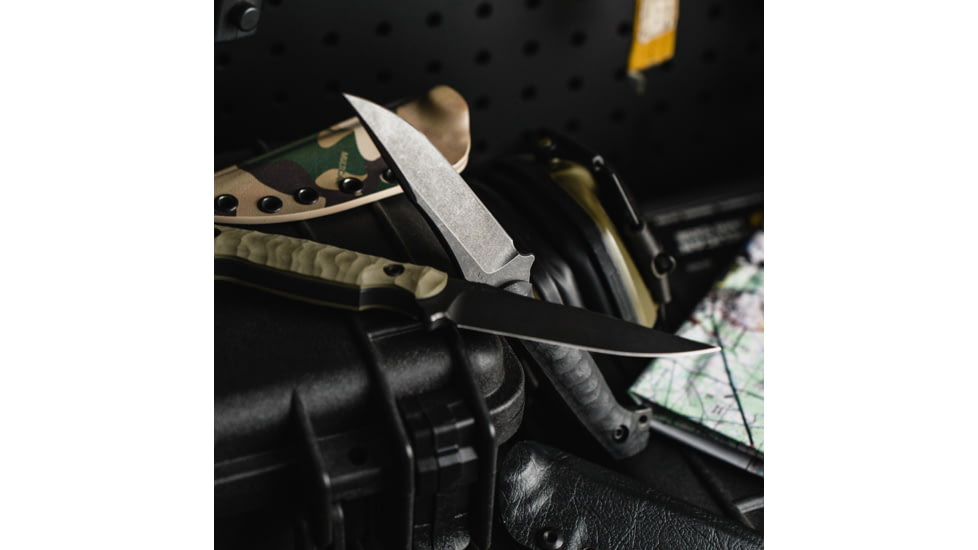 Toor Knives Krypteia Fixed Blade Knife, 4.0in, CPM S35VN Steel, G10 Handle, Covert Green, Krypteia-Covert Green