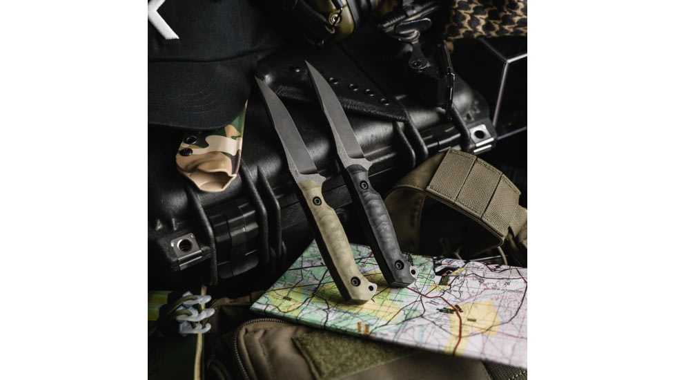 Toor Knives Krypteia Fixed Blade Knife, 4.0in, CPM S35VN Steel, G10 Handle, Covert Green, Krypteia-Covert Green