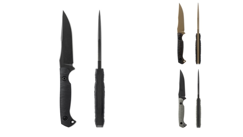 Toor Knives Krypteia Fixed Blade Knife, Carbon, Ebony, Stealth