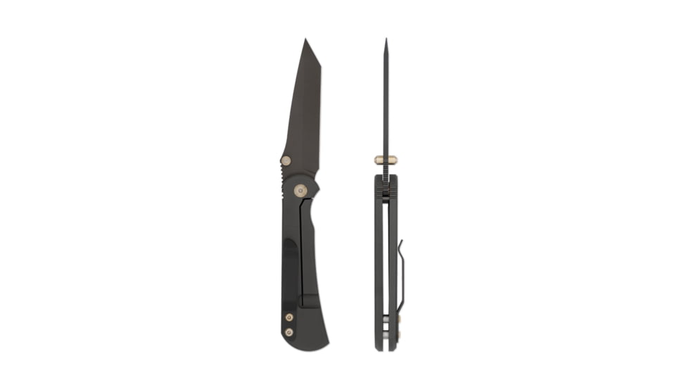Toor Knives Merchant FL35T Folding Knife, 3.75in, CPM S35VN, 6AL-4V Titanium Handle, Shadow Black, Merchant - FL35T-Shadow Black