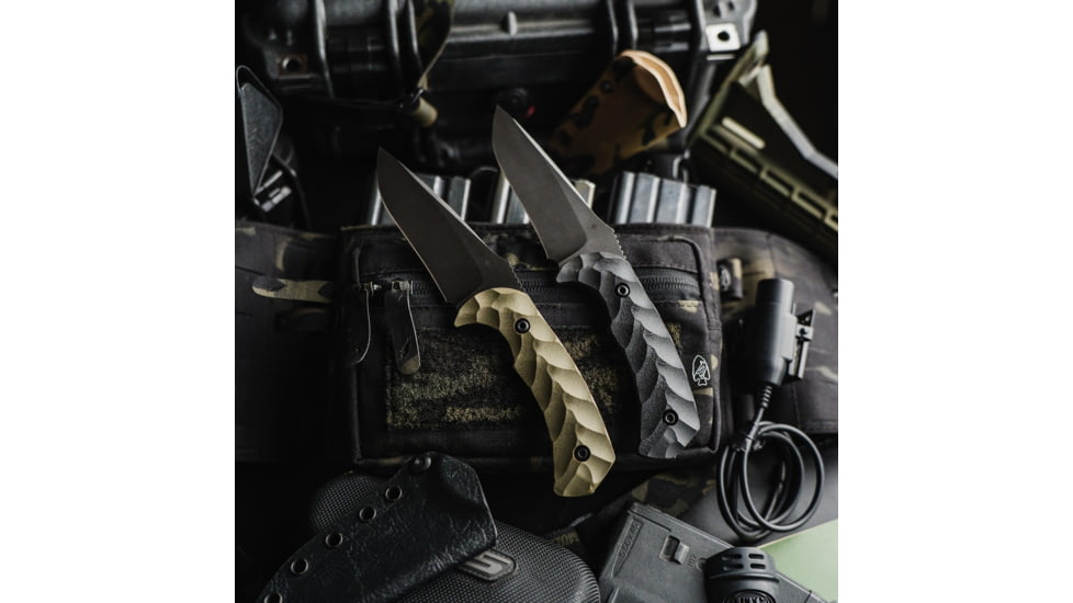 Toor Knives Mullet Fixed Blade Knife, 4.0 in, CPM 154 Steel, G10 Handle, Carbon, Mullet-Carbon