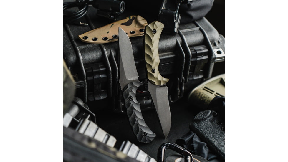 Toor Knives Mullet Fixed Blade Knife, 4.0 in, CPM 154 Steel, G10 Handle, Carbon, Mullet-Carbon