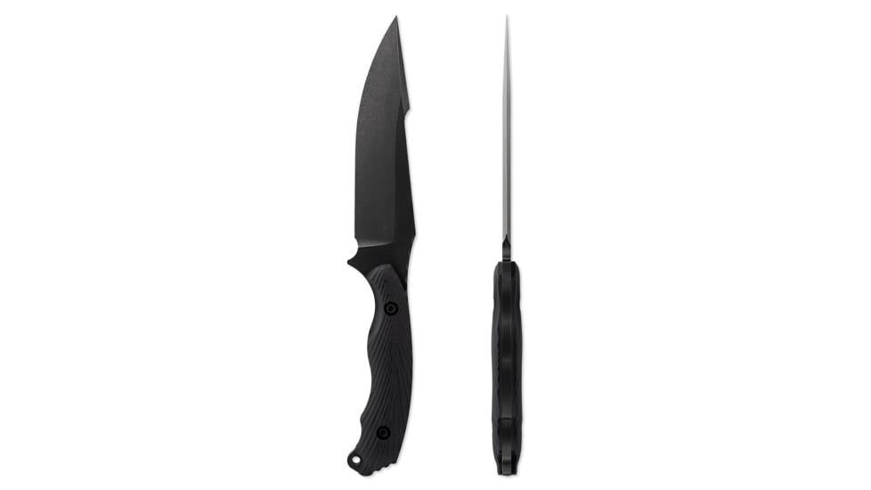 Toor Knives Raven Fixed Blade Knife, 5.5 in CPM 3V Blade, G10 Carbon Handle, Raven-Carbon