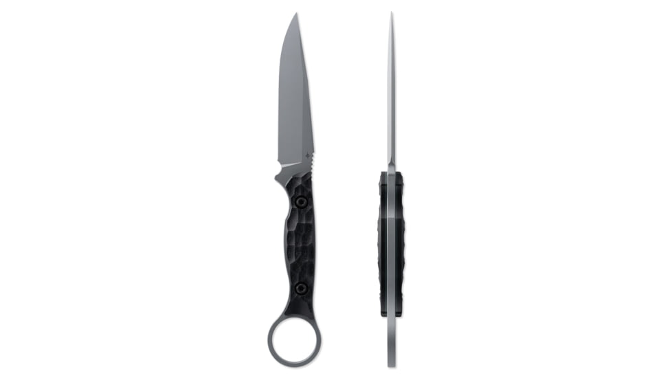 Toor Knives Serpent S Fixed Blade Knife, 3.75in, CPM M4 Steel, G10 Handle, Phantom Grey, Black Hydro Static, Serpent S - Phantom Grey
