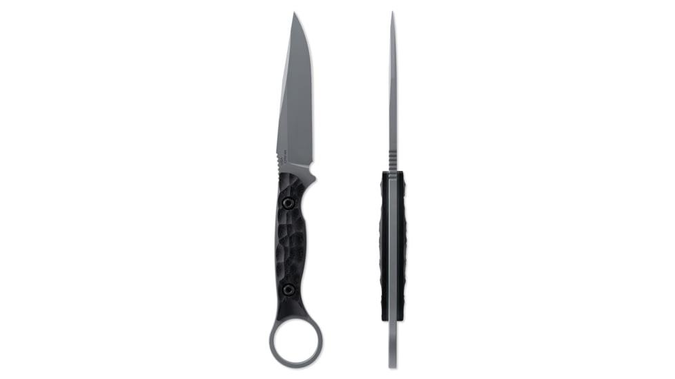 Toor Knives Serpent S Fixed Blade Knife, 3.75in, CPM M4 Steel, G10 Handle, Phantom Grey, Black Hydro Static, Serpent S - Phantom Grey