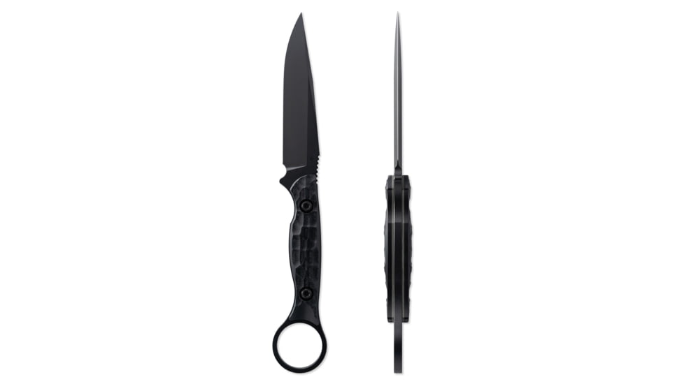 Toor Knives Serpent S Fixed Blade Knife, 3.75in, CPM M4 Steel, G10 Handle, SoCom Black, Black Hydro Static, Serpent S - SoCom Black