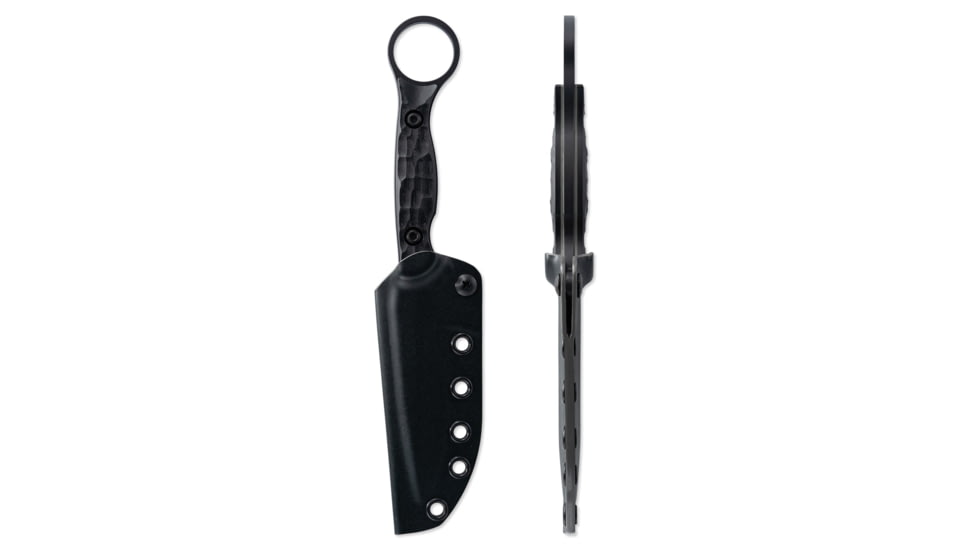 Toor Knives Serpent S Fixed Blade Knife, 3.75in, CPM M4 Steel, G10 Handle, SoCom Black, Black Hydro Static, Serpent S - SoCom Black