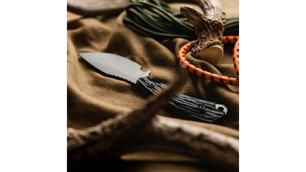 Toor Knives Vellum Fixed Blade Knife, 3.5in, CPM 154, Ebony Handle, Spanish Moss, Vellum-Spanish Moss