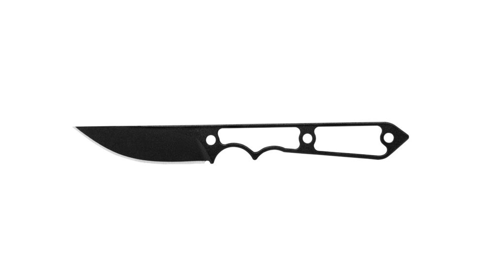 TOPS Knives Street Spike Fixed Blade Knife, Black Traction 2.75in Blade, Skeletonized Handle, Kydex Sheath Included STS-01