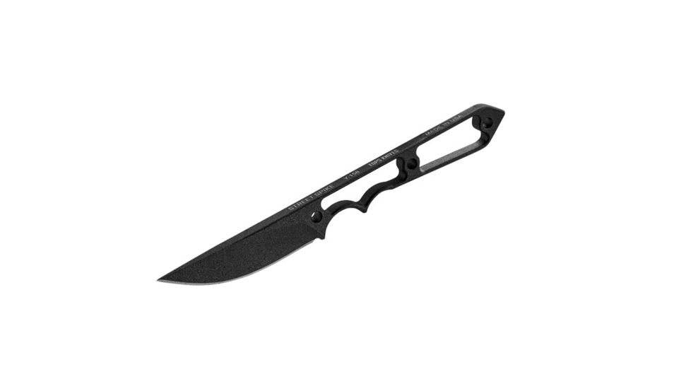 TOPS Knives Street Spike Fixed Blade Knife, Black Traction 2.75in Blade, Skeletonized Handle, Kydex Sheath Included STS-01