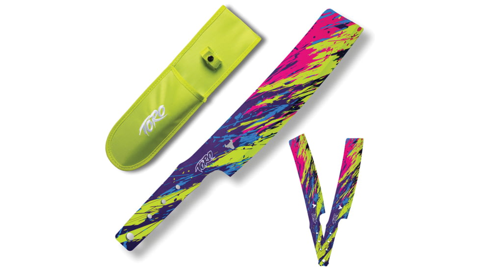 Toro Knives Besito Slim Graffiti Throwing Knives, 15.75in Overall, 9.75in 3Cr13 Blade, Graffiti Artwork SS Handle, Nylon Sheath, 83