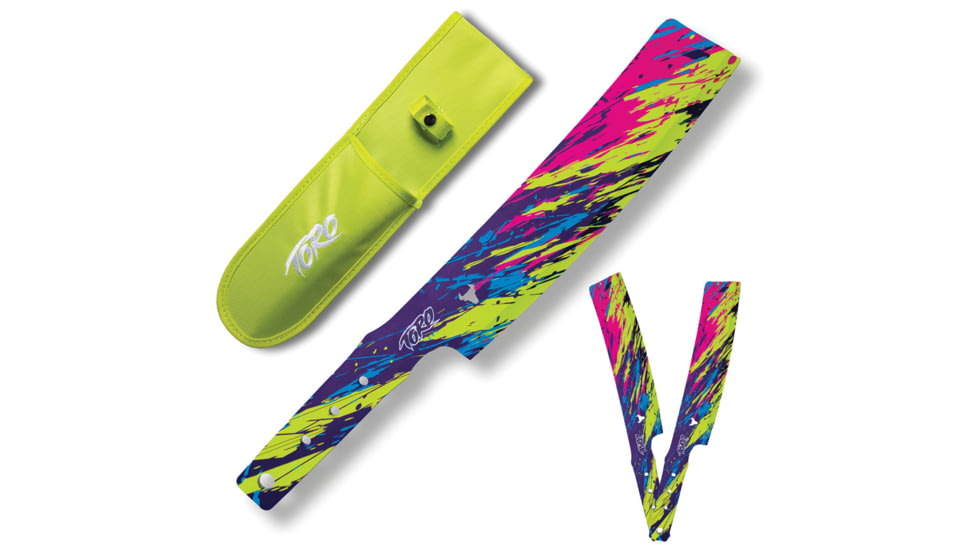 Toro Knives Besito Graffiti Throwing Knife, 15.88in Overall, 10.25in Stainless Blade, Graffiti Artwork SS Handle, Nylon Sheath, 77