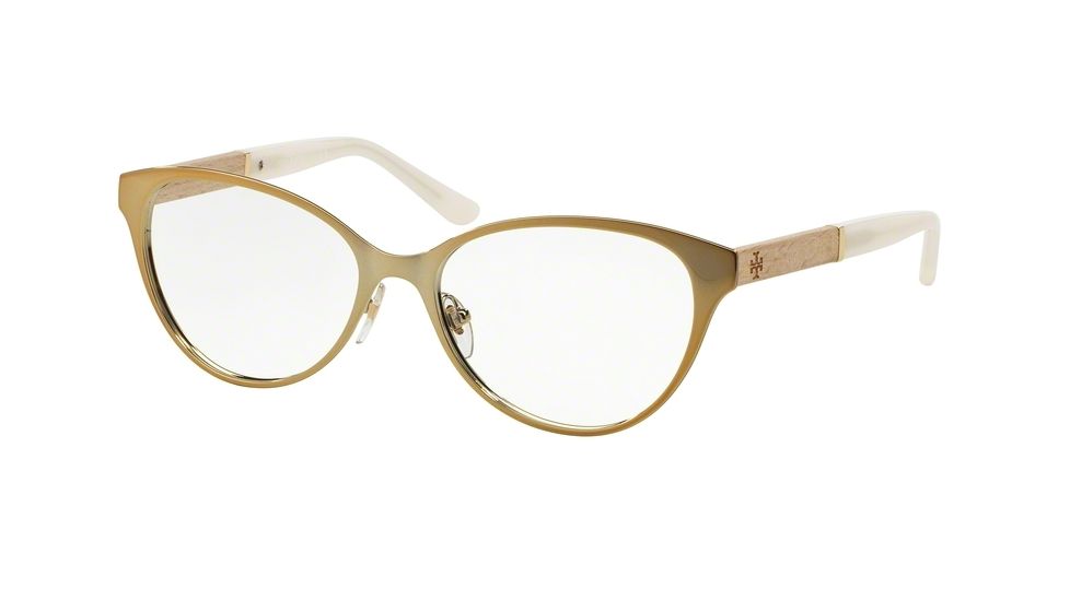 Tory Burch TY1044 Progressive Prescription Eyeglasses 3028-52 - Gold/ivory Frame