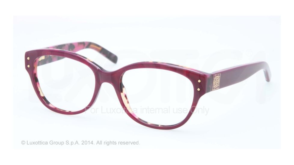 Tory Burch TY2040 Bifocal Prescription Eyeglasses 1289-52 - Purple/tortoise Frame