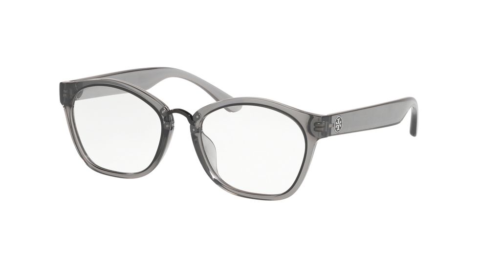 Tory Burch TY4006U Progressive Prescription Eyeglasses, 52mm, Transparent Grey, TY4006U-1778-52-PRO