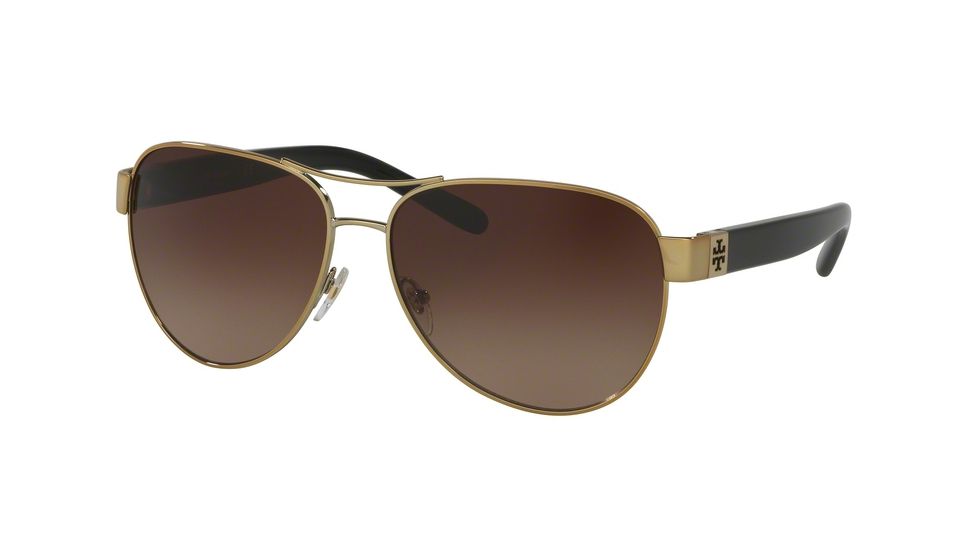 Tory Burch TY6051 Single Vision Prescription Sunglasses TY6051-313313-60 - Lens Diameter 60 mm, Frame Color Gold / Black