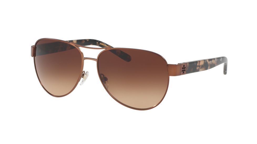 Tory Burch TY6051 Single Vision Prescription Sunglasses TY6051-319113-60 - Lens Diameter 60 mm, Frame Color Bronze/pearl Brown Tort
