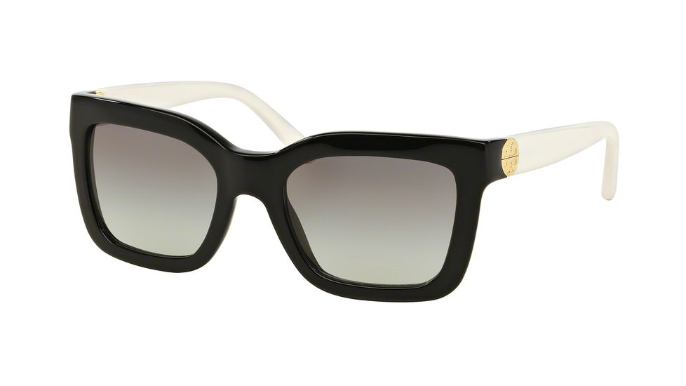 Tory Burch TY7089 Progressive Prescription Sunglasses TY7089-144511-53 - Lens Diameter 53 mm, Frame Color Black Ivory