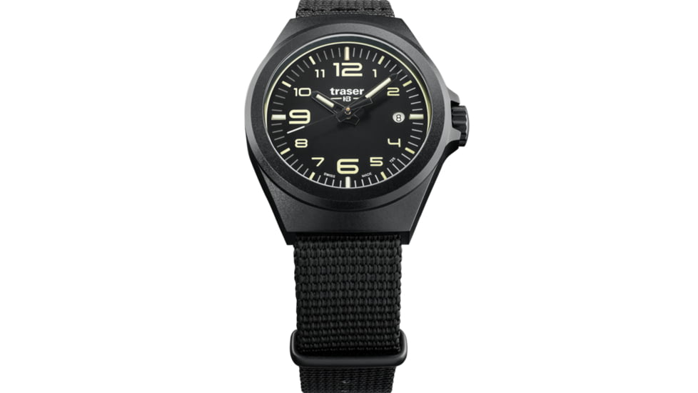 Traser Classic P59 Essential S Watch, Black, 37 mm H 10.5 mm 108212