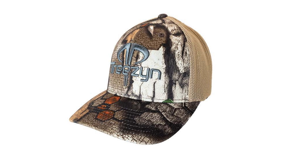 Treezyn Late Seezyn Fitted Mesh Trucker Flexfit Hat, Late Seezyn Brown, Small/Medium, MLS-FITTEDMESH-FLEX S/M