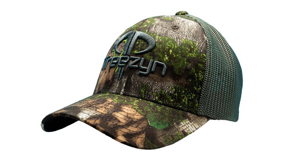 Treezyn Early Seezyn Fitted Mesh Trucker Flexfit Hat, Early Seezyn Green, Small/Medium, MES-FITTEDMESH-FLEX S/M