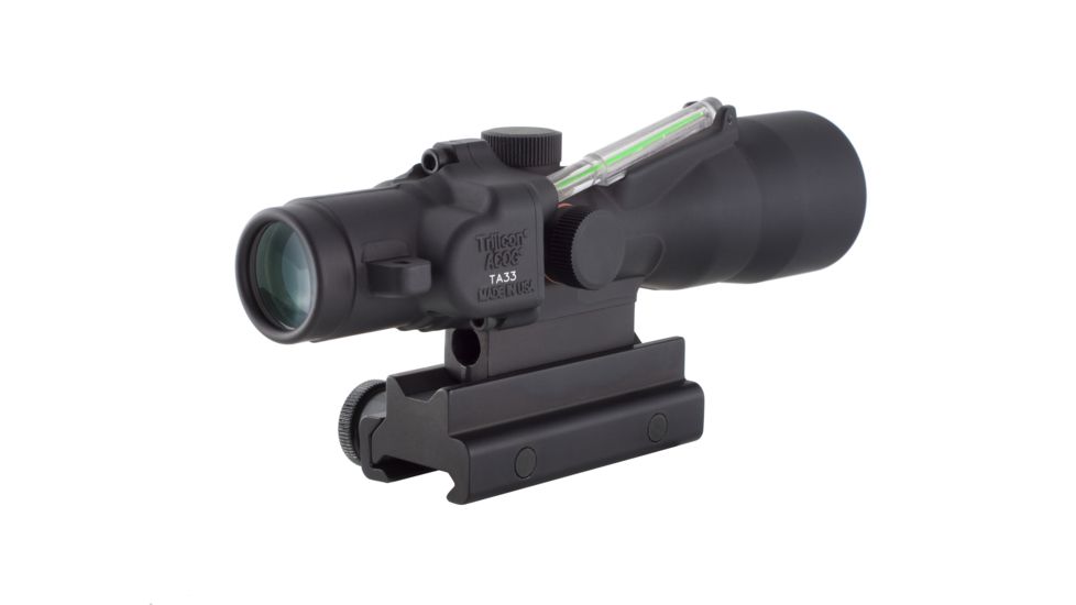 Trijicon ACOG 3x30 Scope, Dual Illuminated Green Chevron .223 Ballistic Reticle w/TA60 Mount, TA33G-8