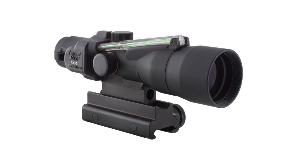 Trijicon ACOG 3x30 Scope, Dual Illuminated Green Chevron .223 Ballistic Reticle w/TA60 Mount, TA33G-8