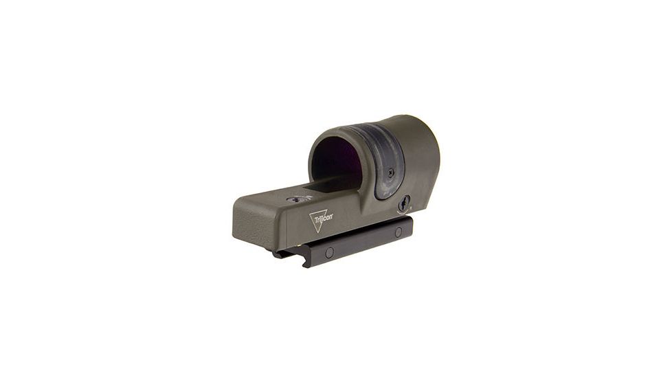 Trijicon 1x42 Reflex Sight, CK-ODG, Amber 6.5 MOA Dot Reticle, ACOG Base with TA51 Fla, 800090