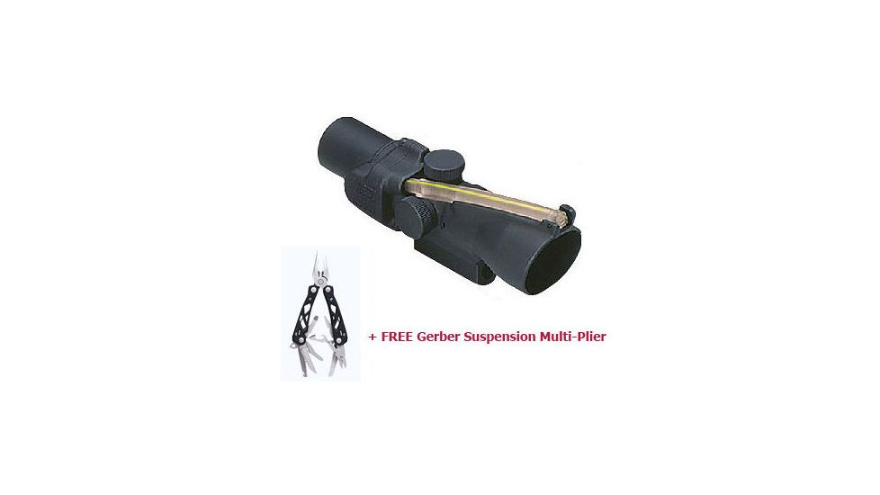 Trijicon 3x24 ACOG Compact Rifle Scope w/ M16 Base Adapter, Tritium Illuminated Reticle &amp; BAC - TA50 with FREE Gerber Suspension Multi-Plier 1471