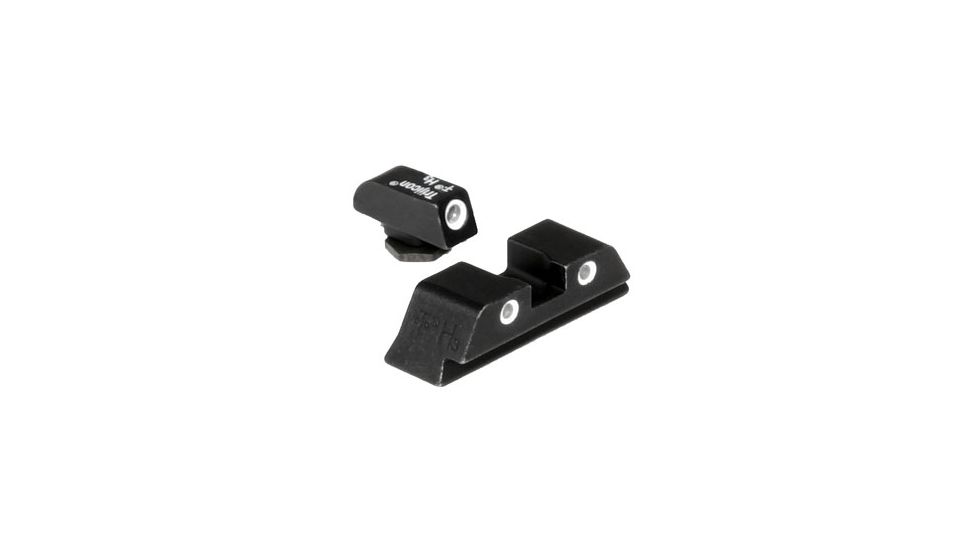 Trijicon Bright &amp; Tough 3 Dot High Night Sight Set - Green Front - For Glocks