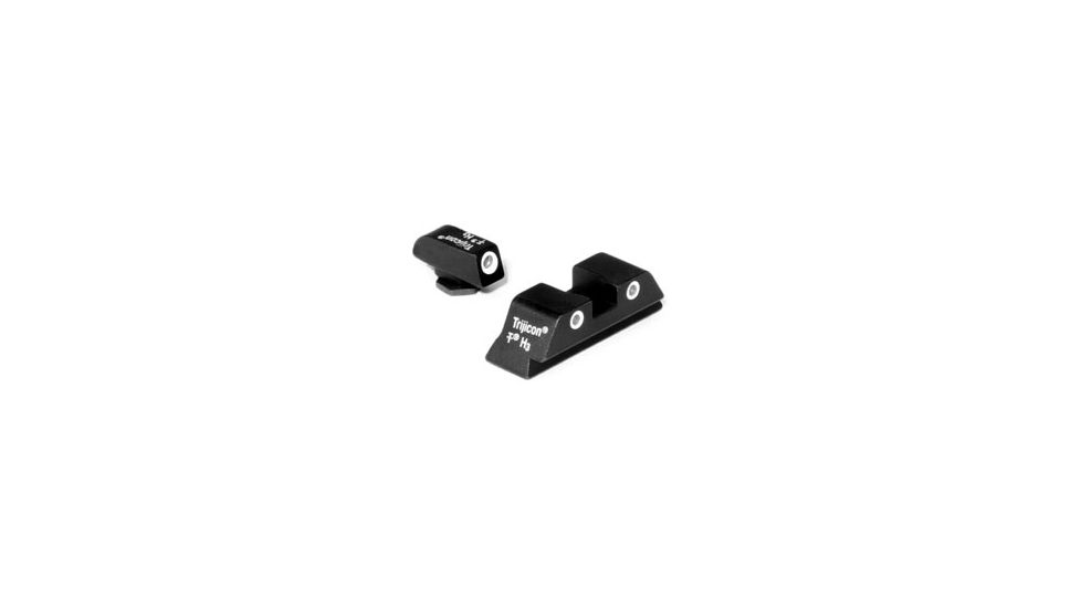 Trijicon Bright &amp; Tough 3 Dot High Night Sight Set - Green Front, For Glock, GL04O