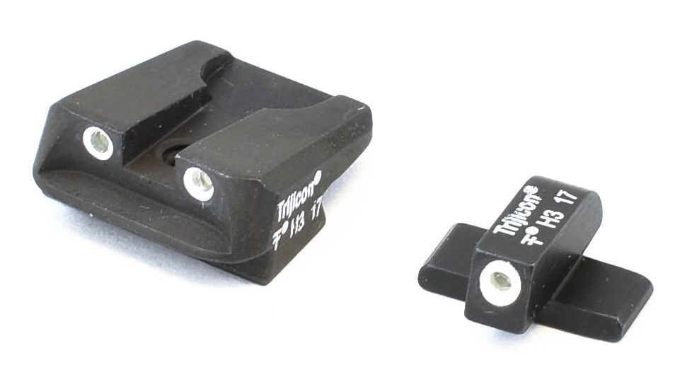 Trijicon Bright &amp; Tough 3 Dot Night Sight Set, Green Front, Green Novak Rear - SIG All Models Except P229 - SG05
