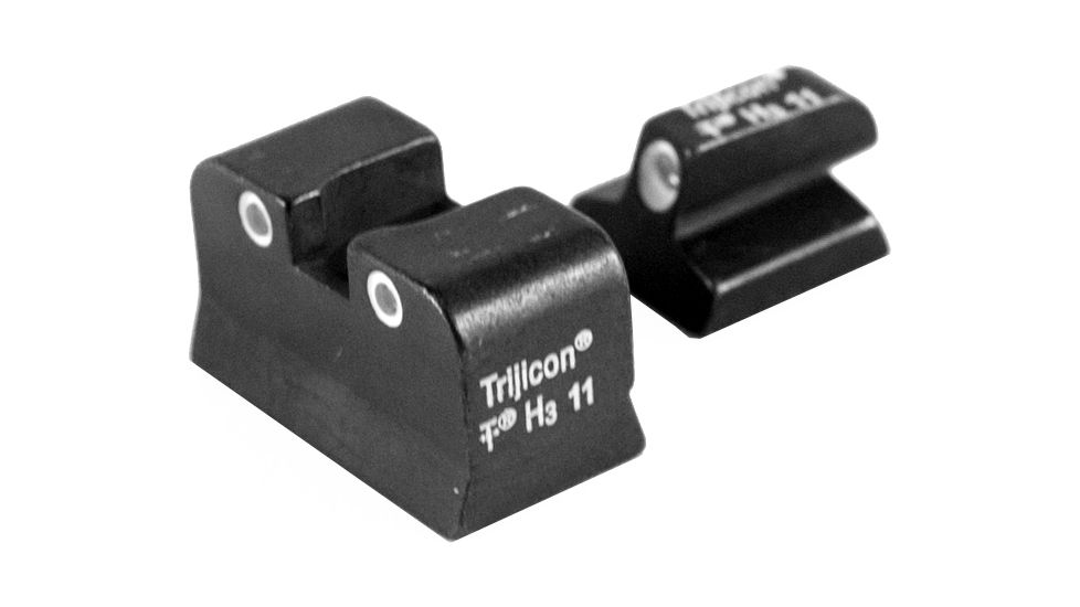 USED Trijicon Bright &amp; Tough 3 Dot Night Sight Set, Green Front &amp; Rear - Baby Desert Eagle/Jericho, EDEMO1
