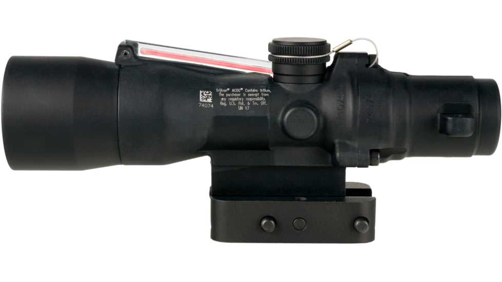 Trijicon 3x30 mm Dual Illuminated Q-LOC Compact ACOG Scope, 3x30 mm, 7.62x51mm/175gr. Red, Chevron Reticle, Matte Black, 400379