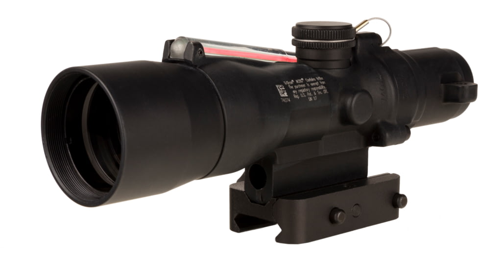 Trijicon 3x30 mm Dual Illuminated Q-LOC Compact ACOG Scope, 3x30 mm, 7.62x51mm/175gr. Red, Chevron Reticle, Matte Black, 400379
