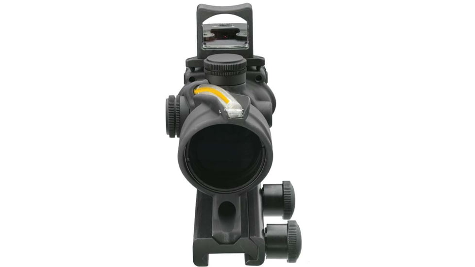 Trijicon 4x32 ACOG Rifle Scope, Dual Illuminated Amber Crosshair .223 Reticle w/ Colt Knob Thumbscrew Mount &amp; LED 3.25 MOA Red Dot RMR Type 2, Black, 100551