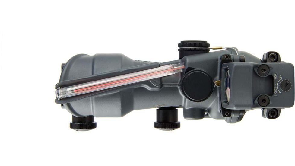 Trijicon 4x32 ACOG Rifle Scope, Dual Illuminated Red Chevron .223 Reticle w/ Colt Knob Thumbscrew Mount &amp; LED 3.25 MOA Red Dot RMR Type 2, Cerakote Gray, 100568