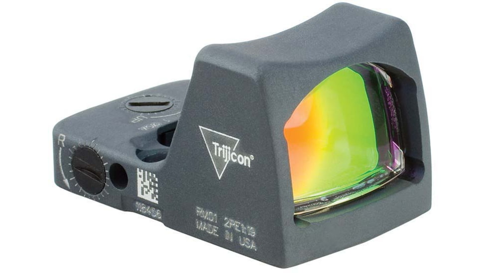 Trijicon RMR Type 2 Automatic Red Dot Sight, 6.5 MOA Red Dot, RMR Mount, No Adjustable Button, Gray, 700643