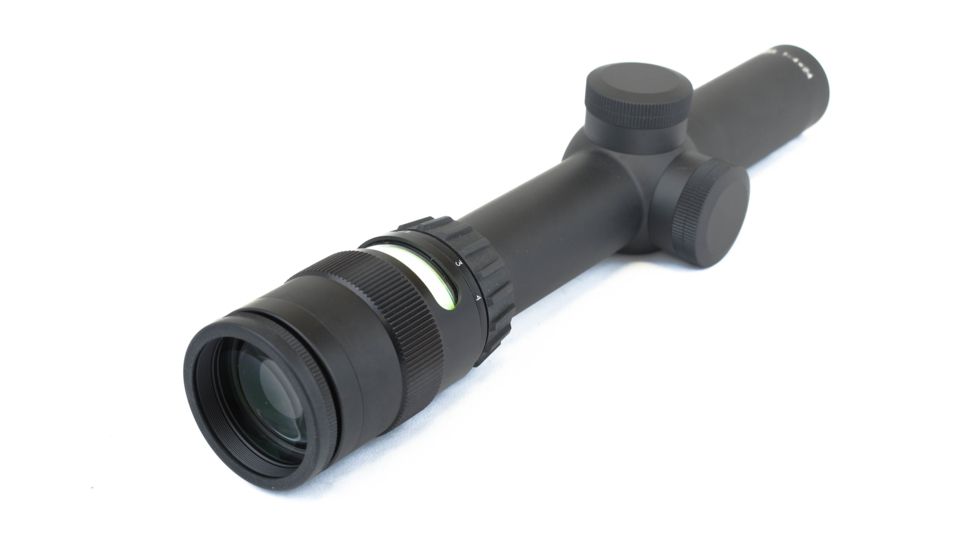 Trijicon AccuPoint TR-24 1-4x24mm Rifle Scope, 30 mm Tube, Second Focal Plane, Black, Green BAC Triangle Post Reticle, MOA Adjustment, 200057