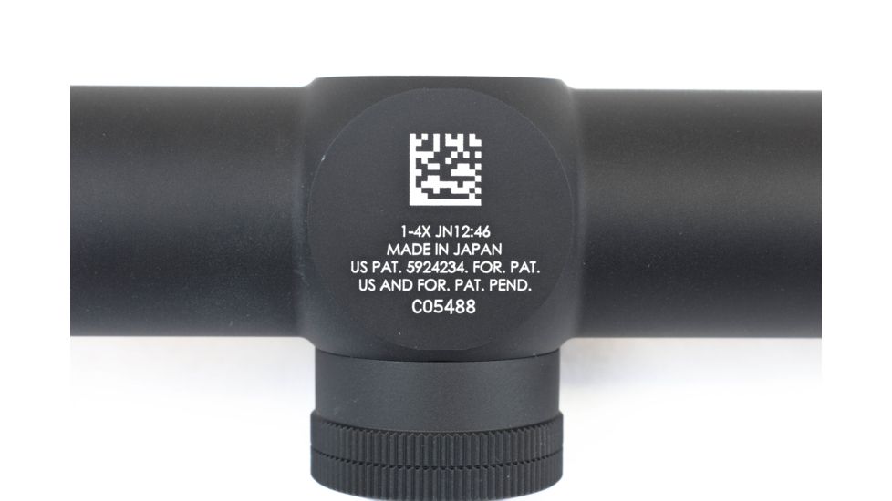 Trijicon AccuPoint TR-24 1-4x24mm Rifle Scope, 30 mm Tube, Second Focal Plane, Black, Green BAC Triangle Post Reticle, MOA Adjustment, 200057