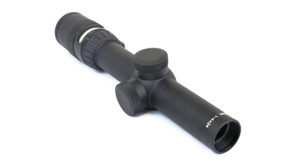 Trijicon AccuPoint TR-24 1-4x24mm Rifle Scope, 30 mm Tube, Second Focal Plane, Black, Green BAC Triangle Post Reticle, MOA Adjustment, 200057