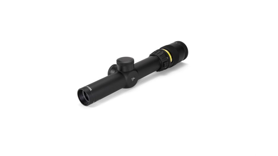 Trijicon AccuPoint TR-24 1-4x24mm Rifle Scope, 30 mm Tube, Second Focal Plane, Black, Amber BAC Triangle Post Reticle, MOA Adjustment, 200052
