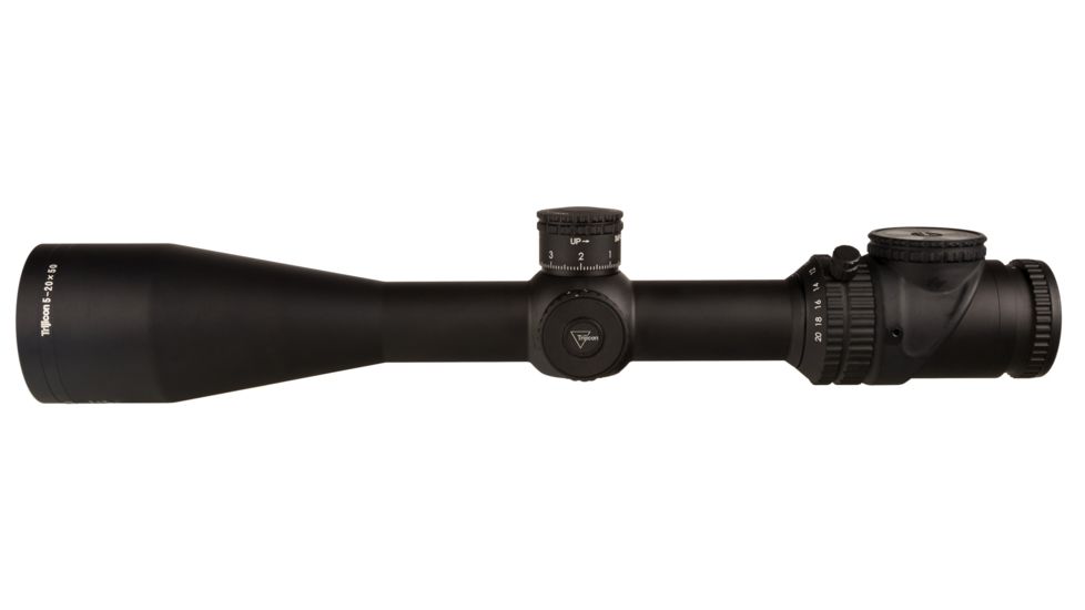 Trijicon AccuPoint TR-33 5-20x50mm Rifle Scope, 30 mm Tube, Second Focal Plane, Satin, Black, Green MRAD Ranging Reticle w/ Dot, Mil Rad Adjustment, 200149